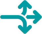 Teal icon representing Broadening market impact.
